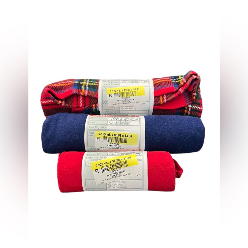 Plaid‎ and Solid Fabric Bundle